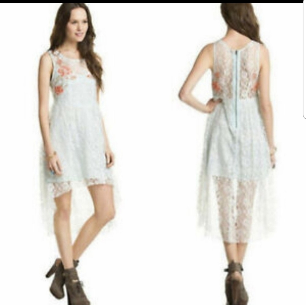 Elegant Lace Dress with Floral Accents